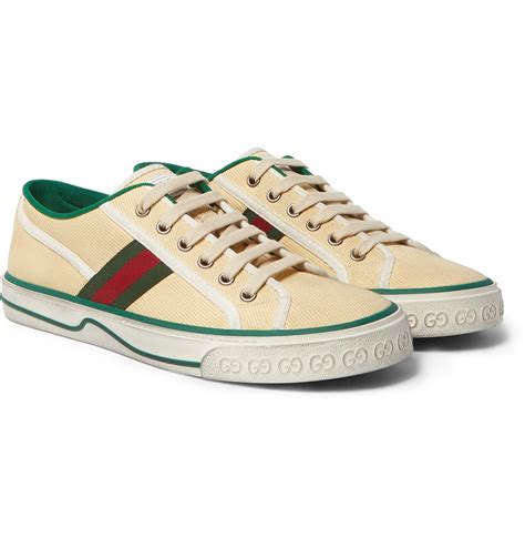 gucci sneaker canvas|distressed gucci sneakers.